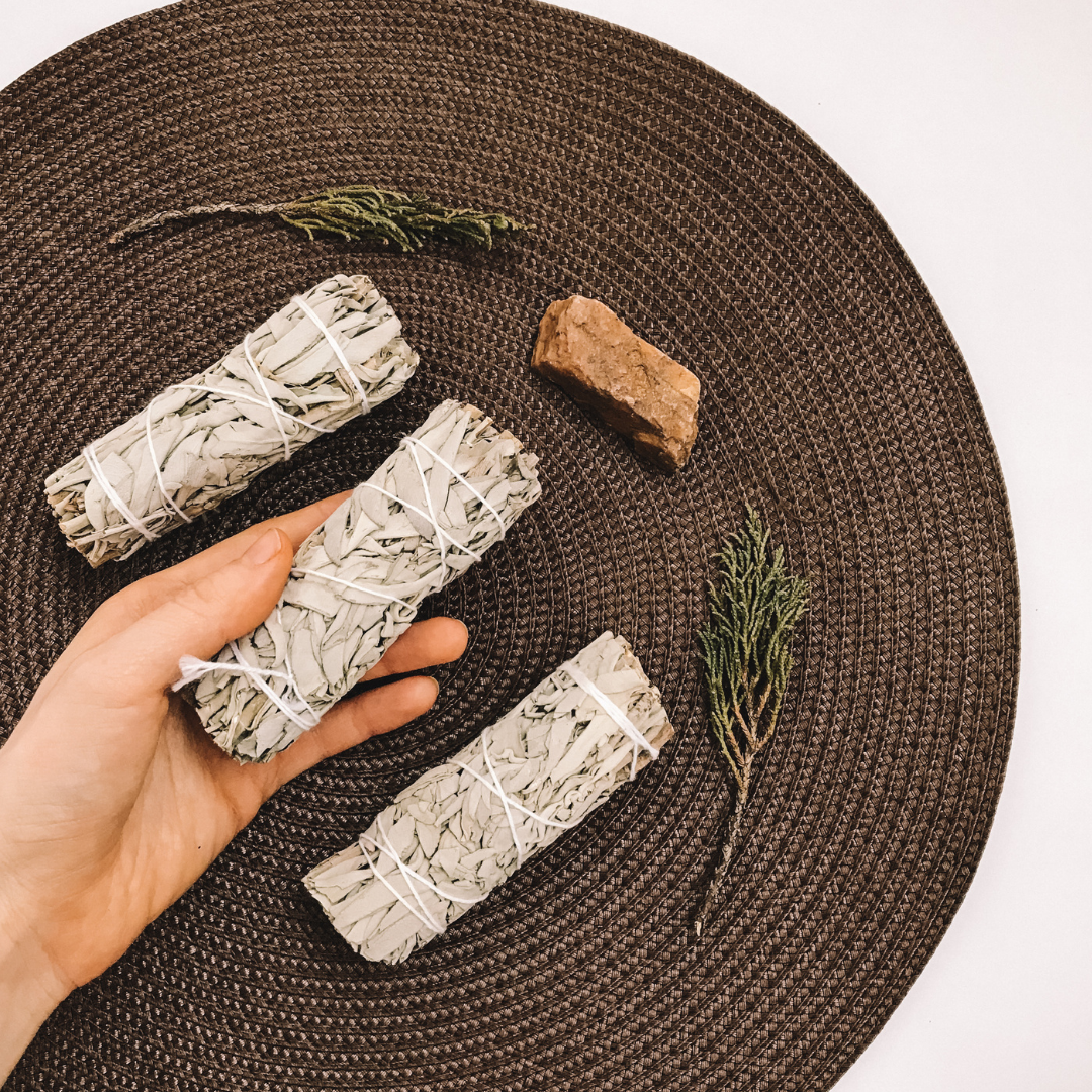 Räucherbündel Weißer Salbei -White Sage - 3 Stück