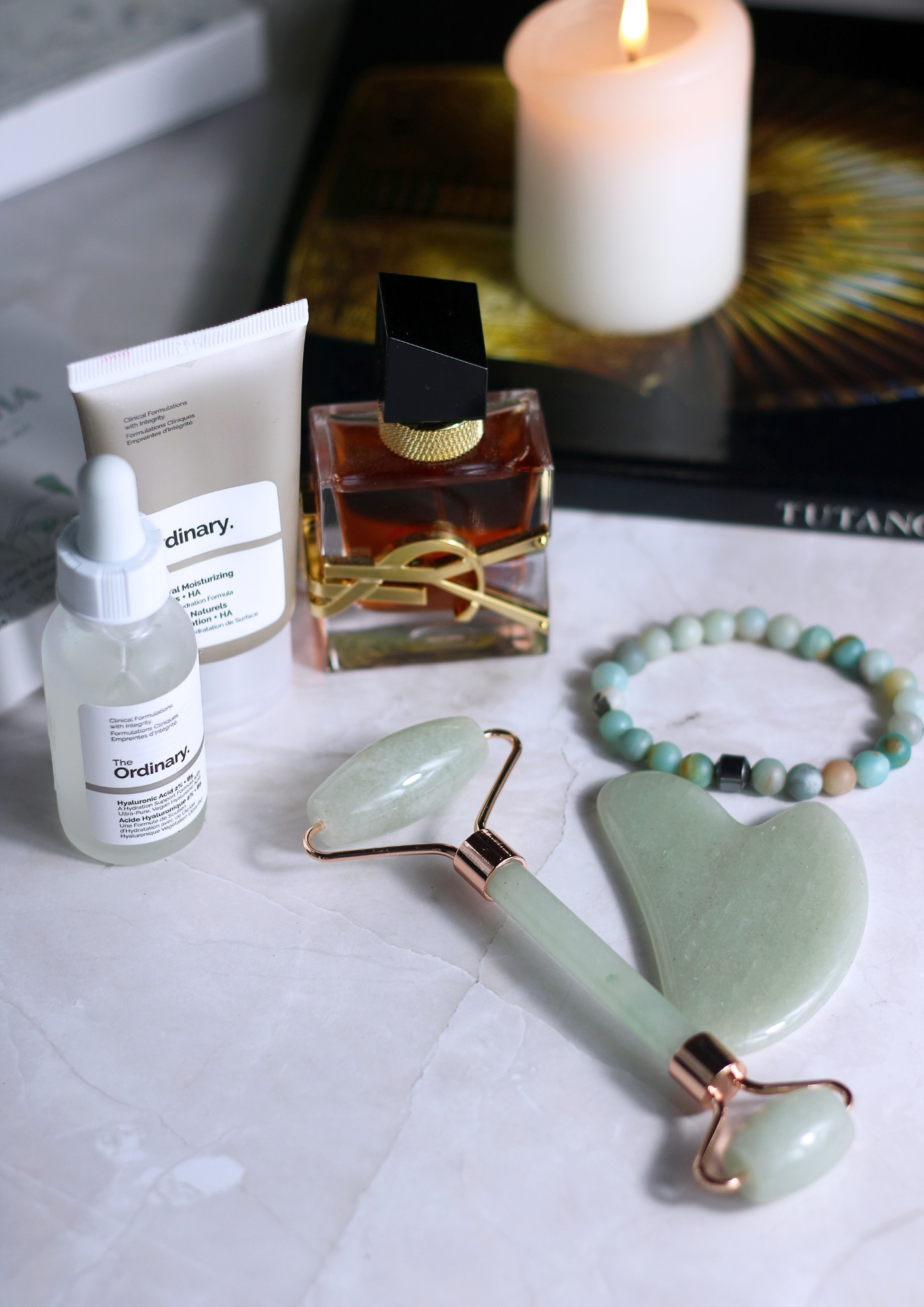 Rosenquarz Gua Sha Massagestein