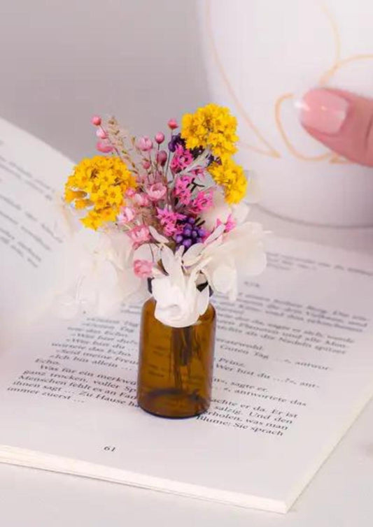 Mini- Trockenblumen Bouquet in Vase 'Bunt' 6,90€