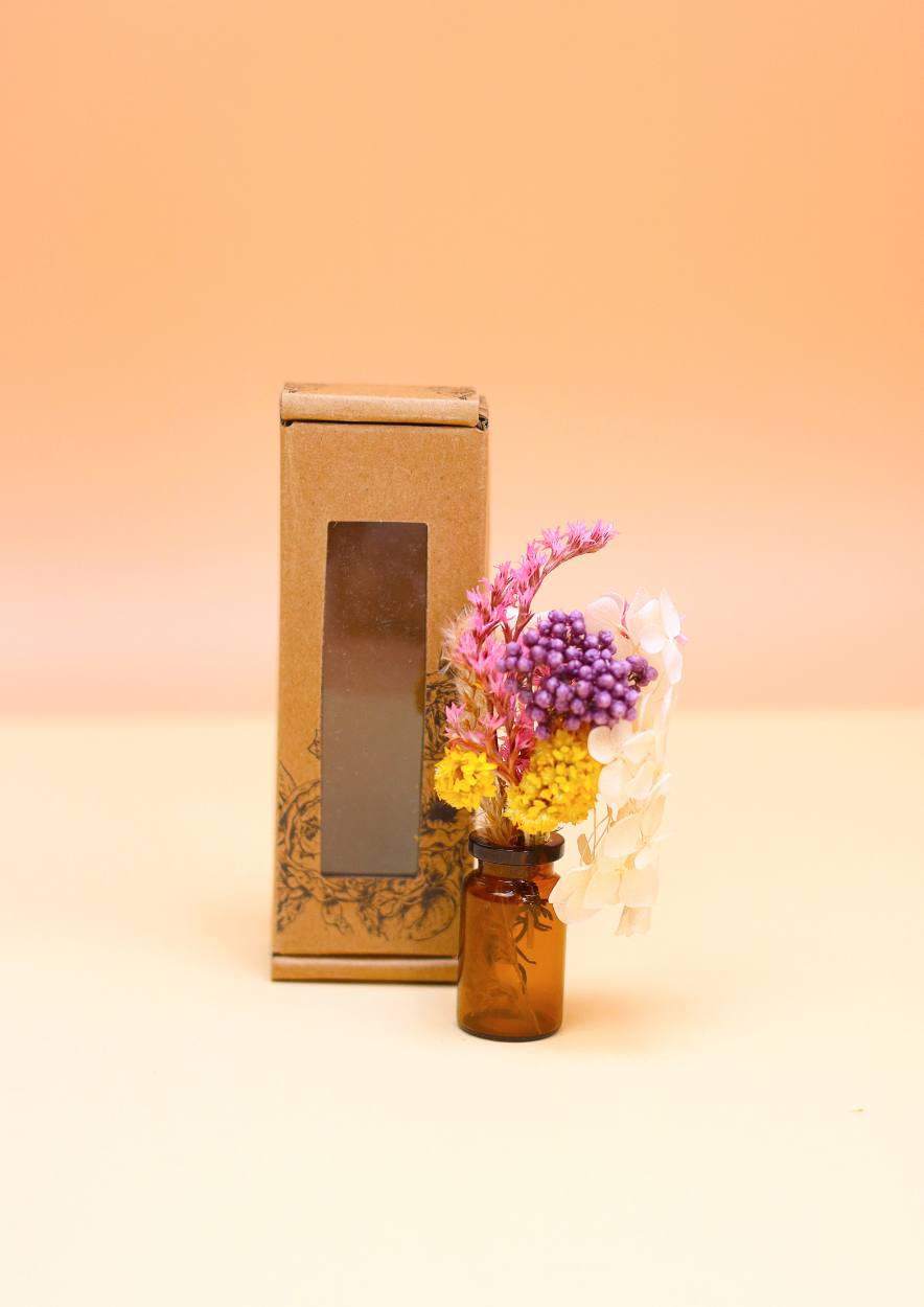 Mini- Trockenblumen Bouquet in Vase 'Bunt' 6,90€