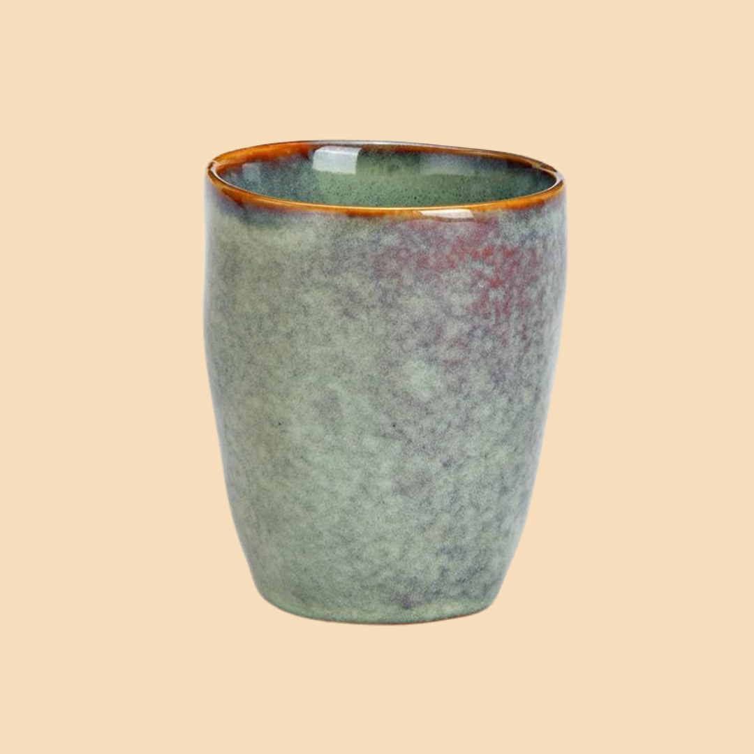 Tasse ‚ Kakao Zeremonie‘ Keramik Grün