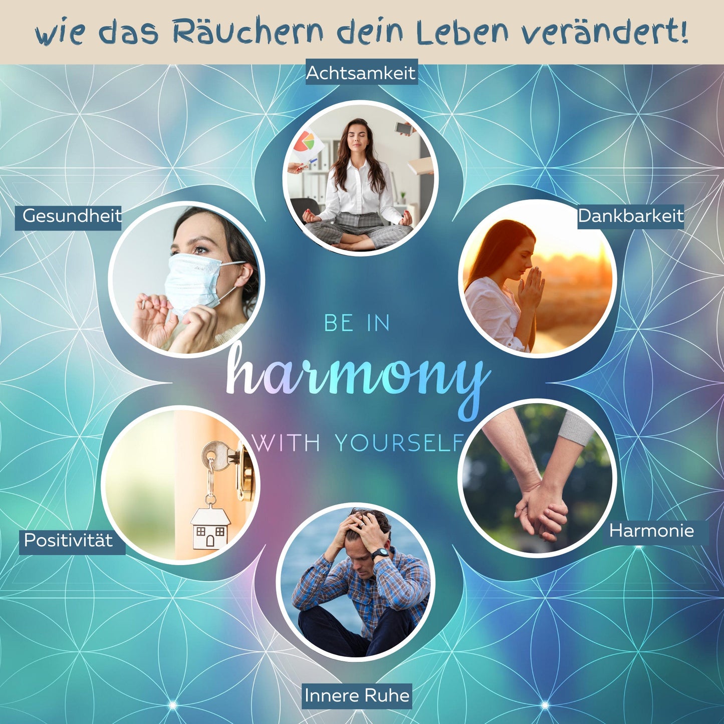 Räucherset - 50 g Palo Santo - 7 Chakra Perlenarmband für Damen und Herren - Yoga Armband - Meditation Inkl. wunderschöner Geschenkbox