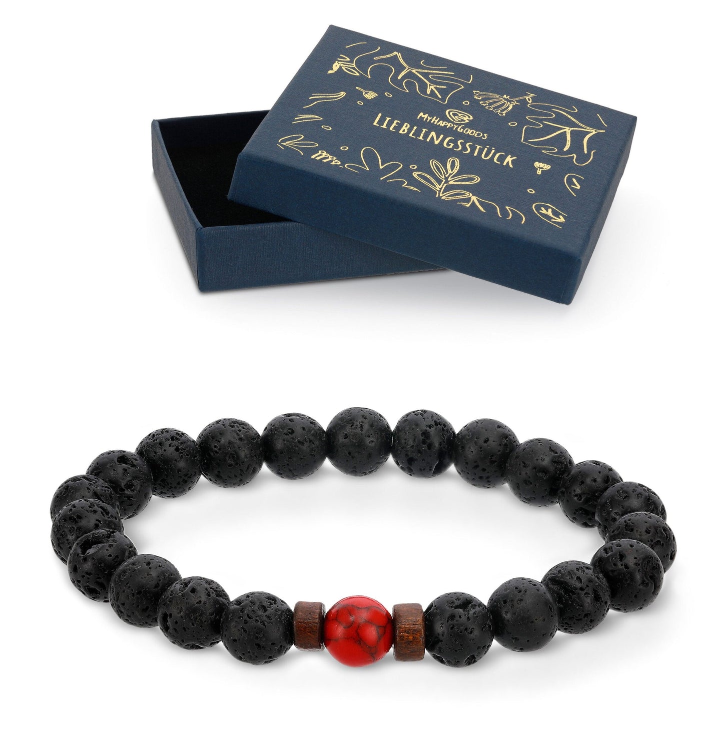 Chakra Perlen Armband 8 mm Naturstein – Yoga Armband aus Naturstein und Heilsteinen Geschenk für Mann und Frau in Geschenkbox