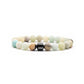 Hematit - Amazonit 8mm Perlenarmband Edelstein mit hochwertigen elastischen und reißfesten Band. Geschenk für Mann und Frau in Geschenkbox.